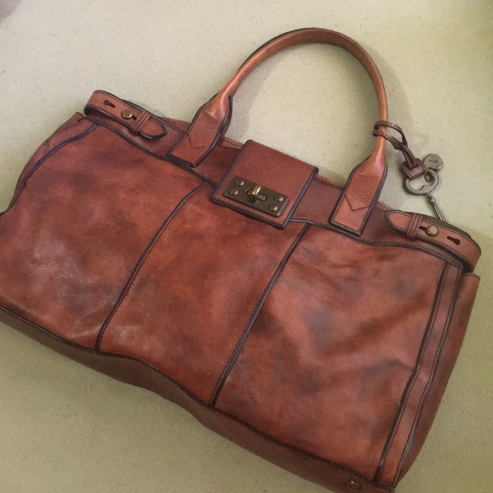 FOSSIL Vintage Reissue (VRI) Russet Weekender - Picture 2 of 8